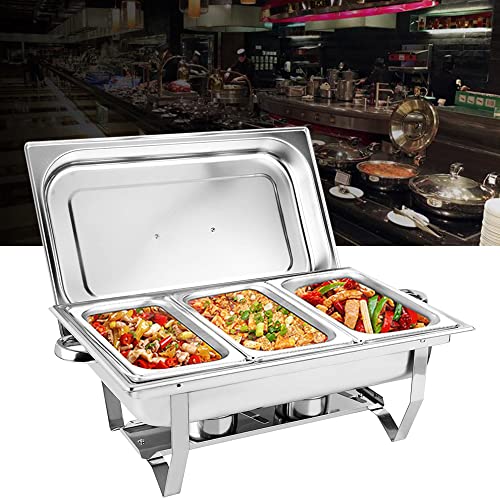 Chafing Dish DIFU 9L 3 Grid Profi Speisewärmer Wärmebehälter