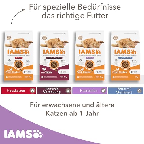 IAMS-Katzenfutter Iams Anti-Haarballen, trocken mit Huhn