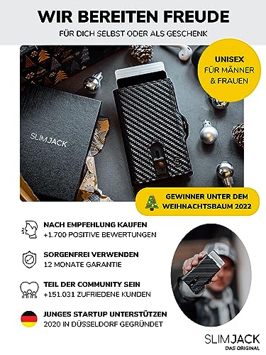 Mini-Geldbörse SlimJack ® Wallet mit Münzfach, Jackster Wallet