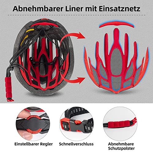 Fahrradhelm mit Visier Shinmax Fahrradhelm Herren Damen