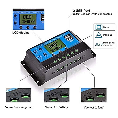 Solarladeregler Y&H 10A Solar laderegler 12V/24V Solar Ladegerät