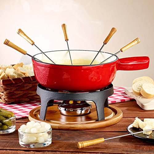 Fondue-Set Gusseisen Rosenstein & Söhne Fondue Topf