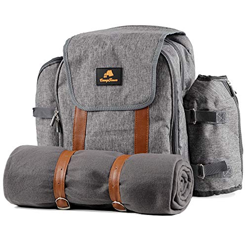 Picknickrucksack CampFeuer für 4 Personen, Picknickset 32-teilig