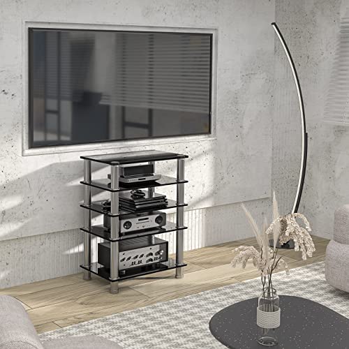 HiFi-Rack Rfiver HiFi Rack Glas 5 Ebenen HiFi Regal