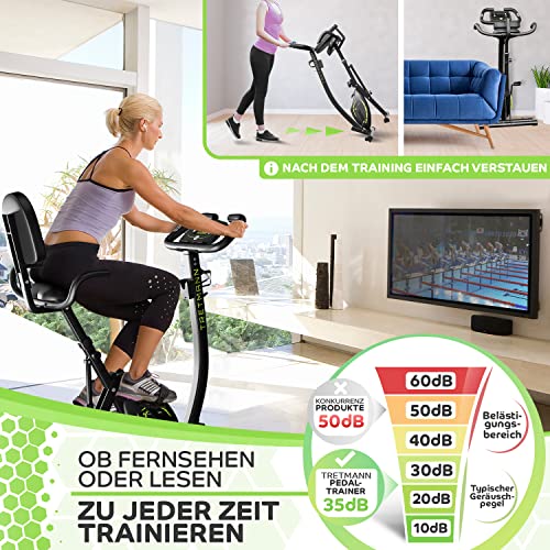 Heimtrainer (klappbar) TRETMANN NEU 3in1 Heimtrainer Fahrrad