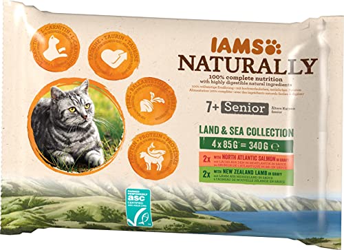 Katzenfutter Senior Iams Naturally Senior Katzenfutter Nass in Sauce