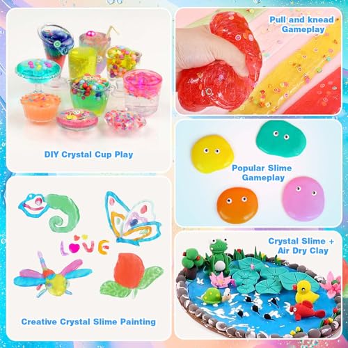 Schleim-Set KiddosLand DIY Slime Fluffy Kit, 24 Farben Schleim Kit