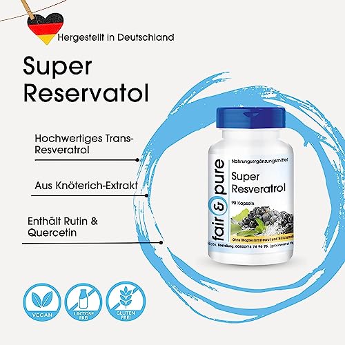 Resveratrol-Kapseln Fair & Pure ® Super Resveratrol, 90 Kapseln