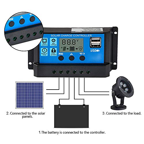 Solarladeregler Y&H 10A Solar laderegler 12V/24V Solar Ladegerät