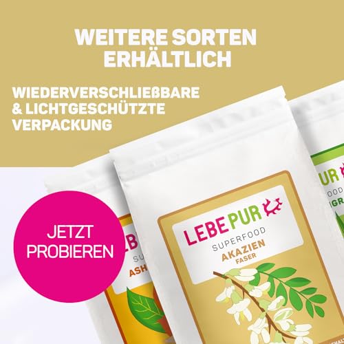 Akazienfaser Lebepur BIO vegan 500g, 90% Ballaststoffe