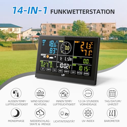 Wetterstation WLAN LFF Wetterstation Funk mit Außensensor