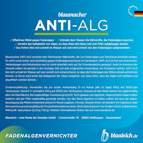 Fadenalgenvernichter BLAUTEICH blaumacher Anti-ALG