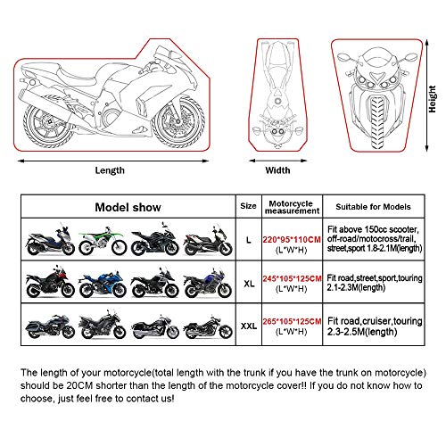 Motorrad-Abdeckplane NEVERLAND Motorrad Abdeckplane Motorradplane