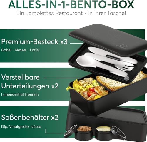 Bento-Box Umami Premium Bento Lunchbox für Erwachsene