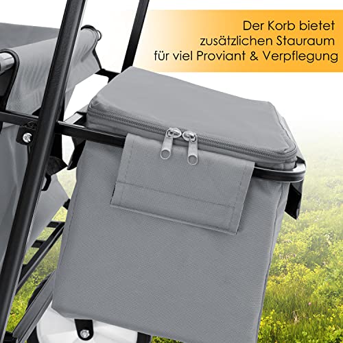 Bollerwagen mit Dach KESSER ® Bollerwagen faltbar mit Dach