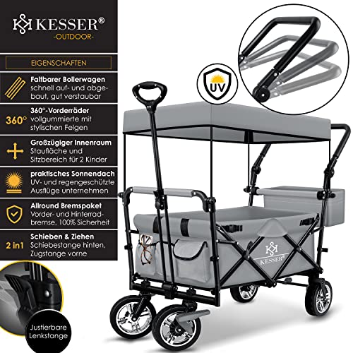 Bollerwagen mit Dach KESSER ® Bollerwagen faltbar GT9000