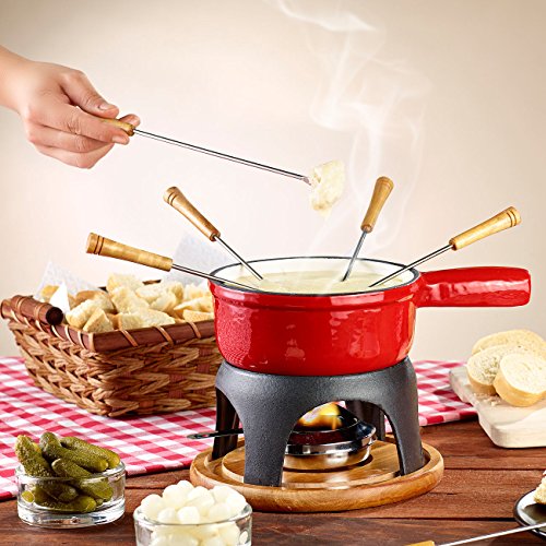 Fondue-Set Gusseisen Rosenstein & Söhne Fondueset