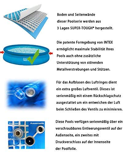 Intex-Pool Intex Easy Set Aufstellpool, blau, Ø 457 x 122 cm