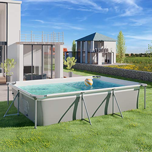 Aufstellpool rechteckig tectake 800932 Swimmingpool rechteckig, Steel