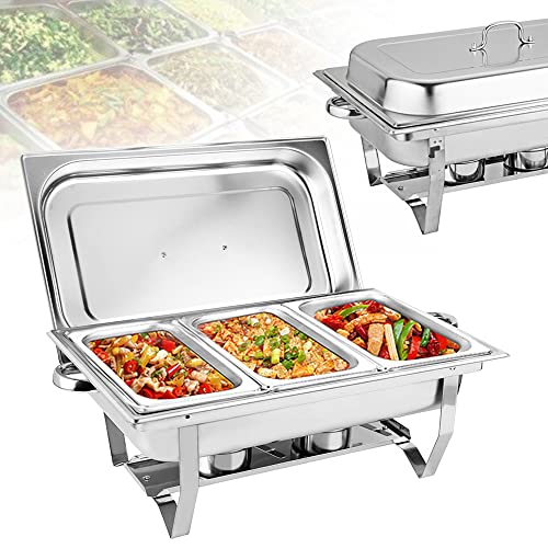 Chafing Dish DIFU 9L 3 Grid Profi Speisewärmer Wärmebehälter