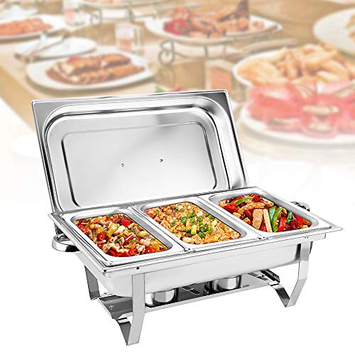 Chafing Dish DIFU 9L 3 Grid Profi Speisewärmer Wärmebehälter