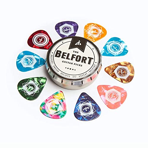 Plektrum Belfort ® 20 hochwertige Plektren für Gitarre