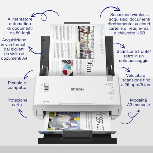 Scanner Epson WorkForce DS-410 DIN A4, beidseitig