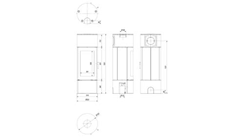 Oranier-Kaminofen kratki Kaminofen ANTARES 10 kW dunkelgrau