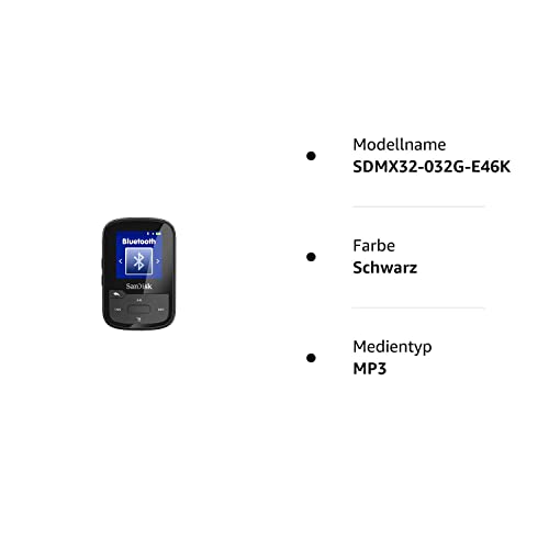 Bluetooth-MP3-Player SanDisk Clip Sport Plus MP3 Player 32 GB