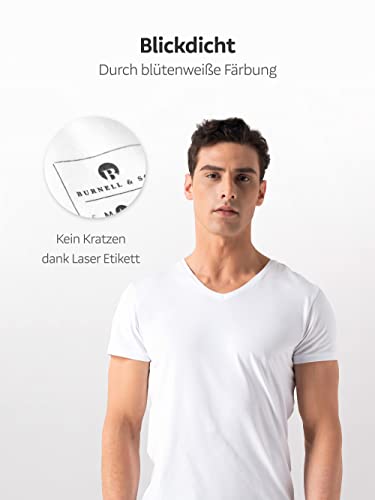 Weißes T-Shirt Herren Burnell & Son Herren T-Shirt 3er Pack