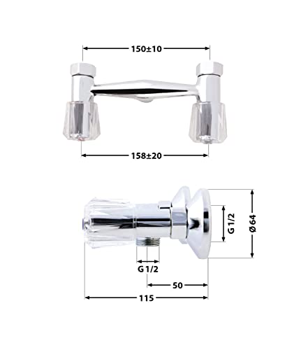 Duscharmatur aquaSu ® Zweigriffmischer Standard Plus für Brause