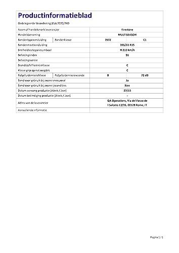 Ganzjahresreifen 195-65-R15 Bridgestone Firestone Multiseason