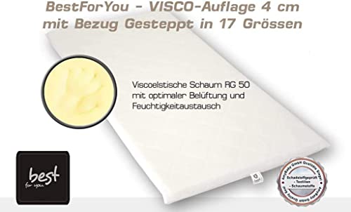 Visco-Topper Best For You Topper Visco Auflage Kern 4 cm, Bezug