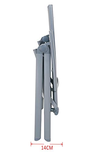 Klappstuhl Chicreat 8-fach verstellbarer , Aluminium – Grau