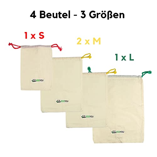 Brotbeutel EcoYou Obst & Gemüsebeutel aus BIO-Baumwolle