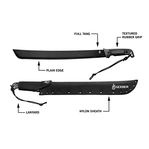 Machete Gerber mit Nylon-Scheide, Klingenlänge: 45 cm