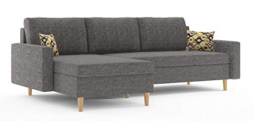 Ecksofa Sofini Etna mit Schlaffunktion, Eckcouch