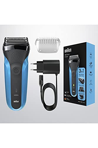 Reiserasierer Braun Series 3 Rasierer Herren, 3-in-1-Elektrorasierer