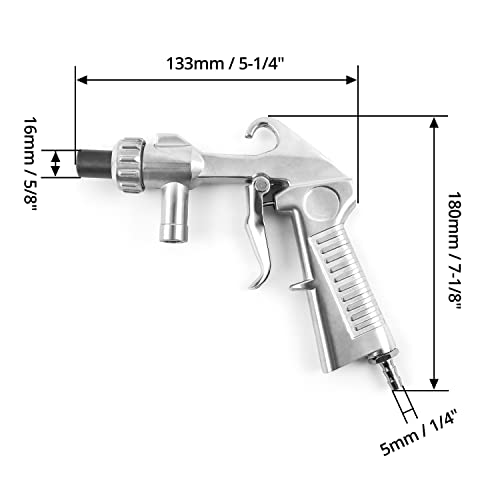 Sandstrahlpistole QWORK ® mit 4 Keramikdüsen, für Sandstrahler