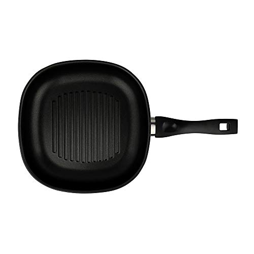 Edelstahlpfanne KLAMER Grillpfanne Induktion 28cm Schmorpfanne