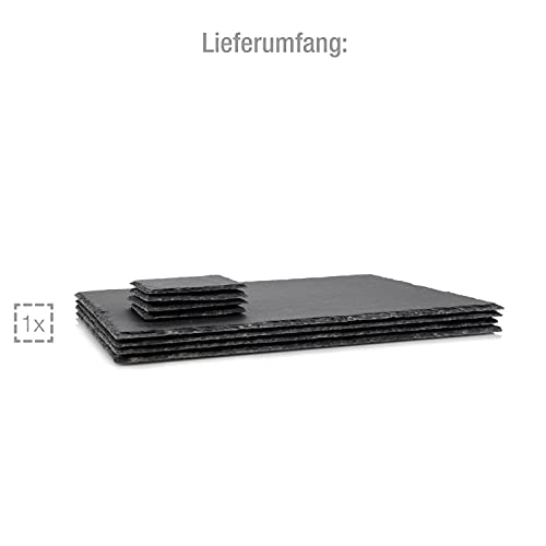 Servierplatte Sänger, Schieferplatten-Set Dinner, modern