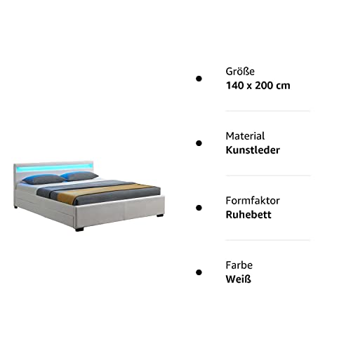 Bett 140×200 Juskys Polsterbett Lyon 140×200 cm mit Bettkasten