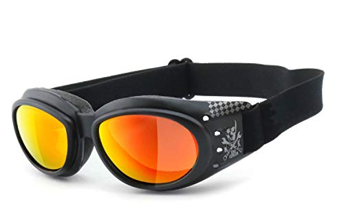 Motorradbrillen King Kerosin KK175 Sonnenbrille (Black/Mat,One Size)