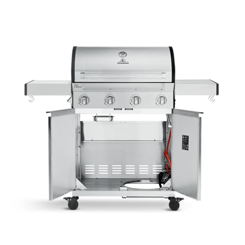 Gasgrill mit Seitenbrenner BURNHARD 4-Brenner, Big FRED Basic