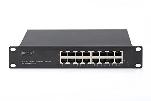 16-Port-Gigabit-Switch DIGITUS Gigabit Ethernet Netzwerk-Switch