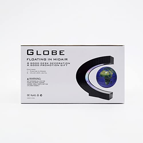 Schwebender Globus KAIMC Magnetische Weltkugel C-Form Silber Schweben
