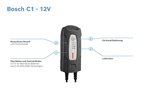 Autobatterie-Ladegerät Bosch Automotive C1, intelligent