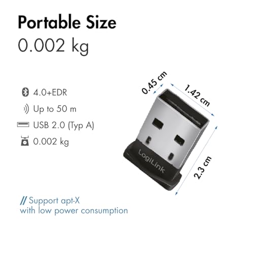 Bluetooth-Adapter Logilink BT-0015 BT0015 nano USB Bluetooth Adapter