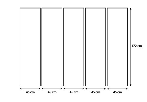 Paravent decomonkey Raumteiler Innen Stein 225×172 cm 5 Teilig