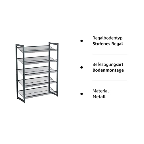 Schuhregal SONGMICS 5-stöckiges , erweiterbarer Schuhständer